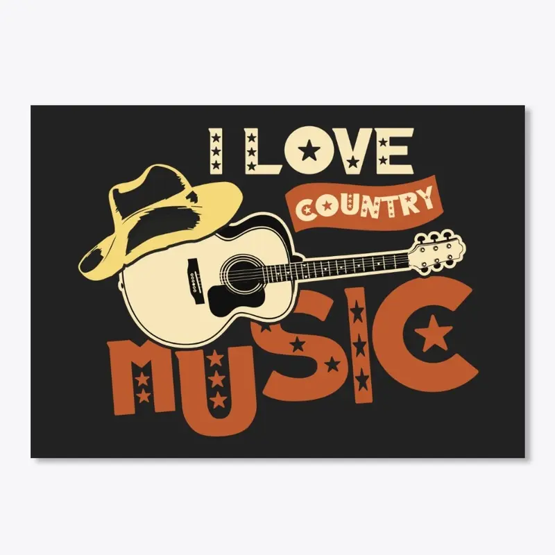 I LOVE COUNTRY MUSIC ACCESSORIES