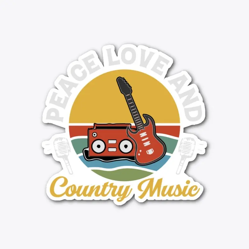 PEACE LOVE AND COUNTRY MUSIC ACCESSORIES