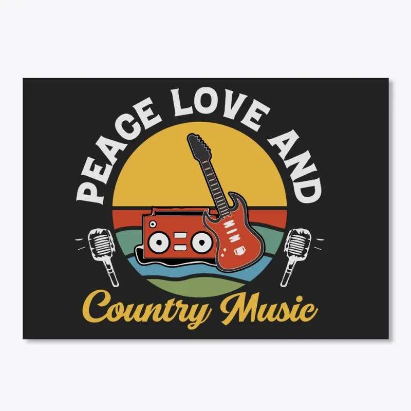 PEACE LOVE AND COUNTRY MUSIC ACCESSORIES