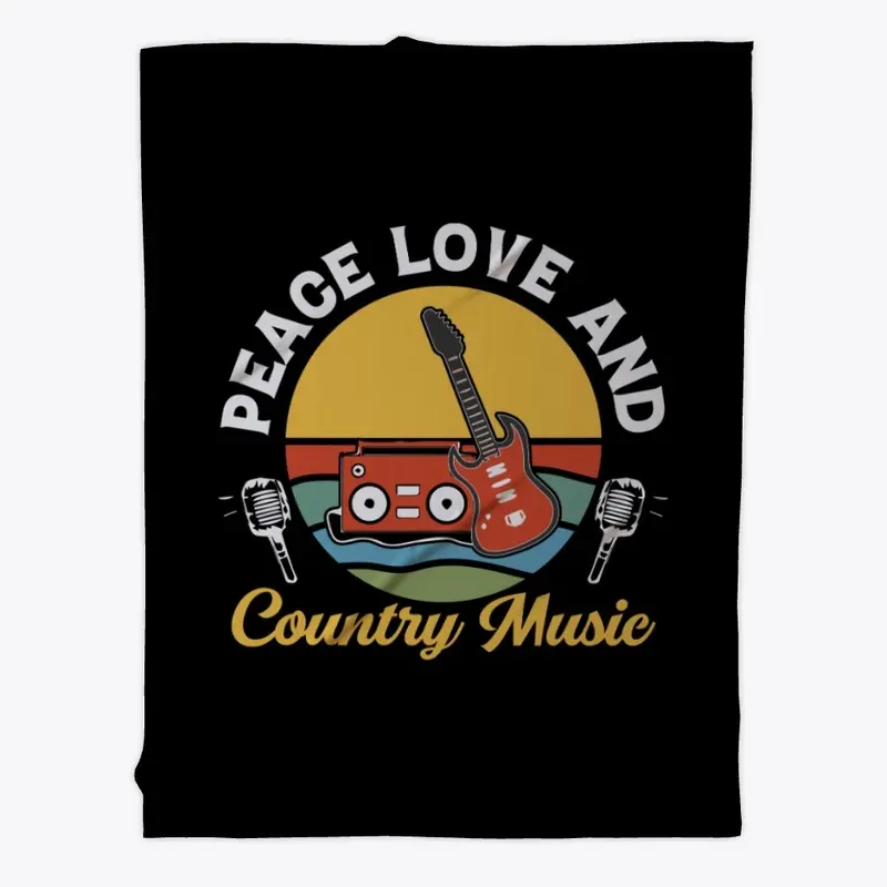 PEACE LOVE AND COUNTRY MUSIC DECOR