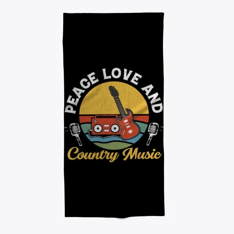 PEACE LOVE AND COUNTRY MUSIC DECOR